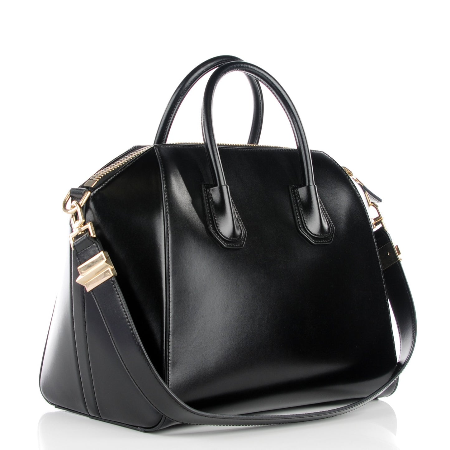 Buffed Calfskin Medium Antigona Black