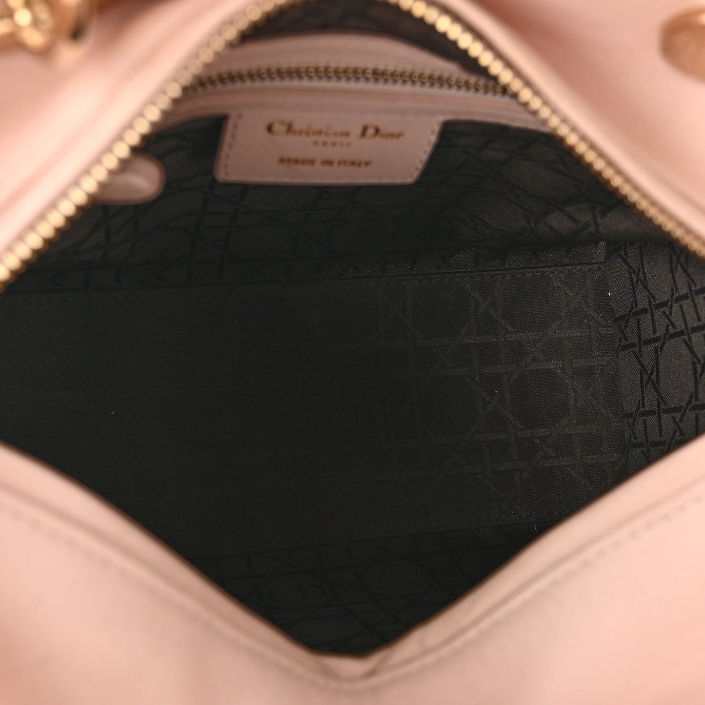 Lambskin Cannage Medium Lady Dior Light Pink