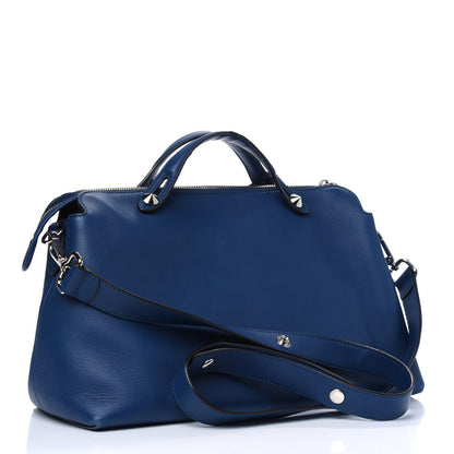 Fendi Vitello Dolce Marmol Large By The Way Boston Bag Blue 2 of 5