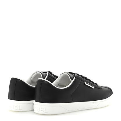 Chanel Calfskin CC Womens Sneakers 38 Black 5 of 9