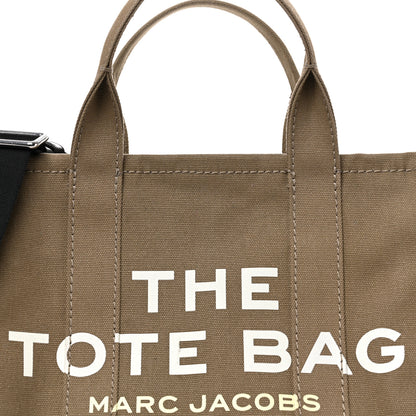 Marc Jacobs Cotton Canvas Medium The Traveler Tote Bag Slate Green 9 of 14