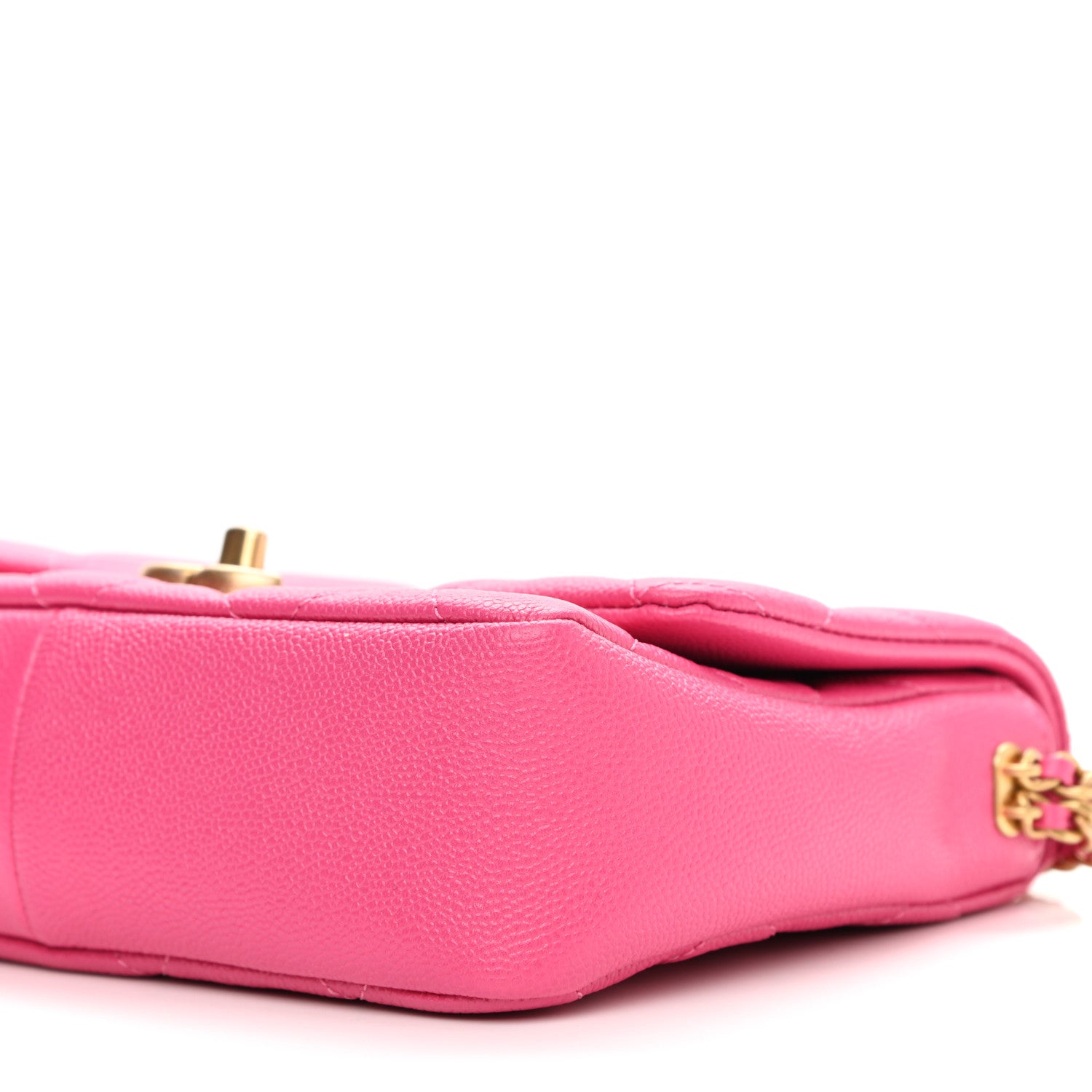 Chanel Shiny Caviar Quilted Small Chain Melody Flap Dark Pink 9 of 11