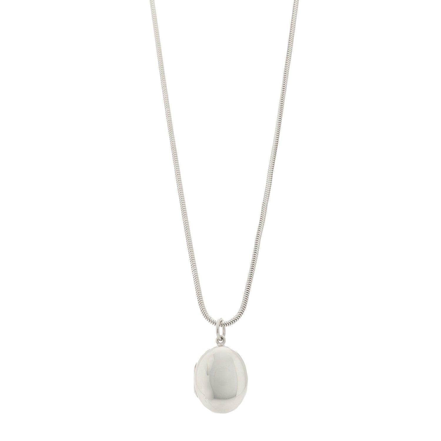 Tiffany Sterling Silver Oval Locket Pendant Necklace 1 of 6