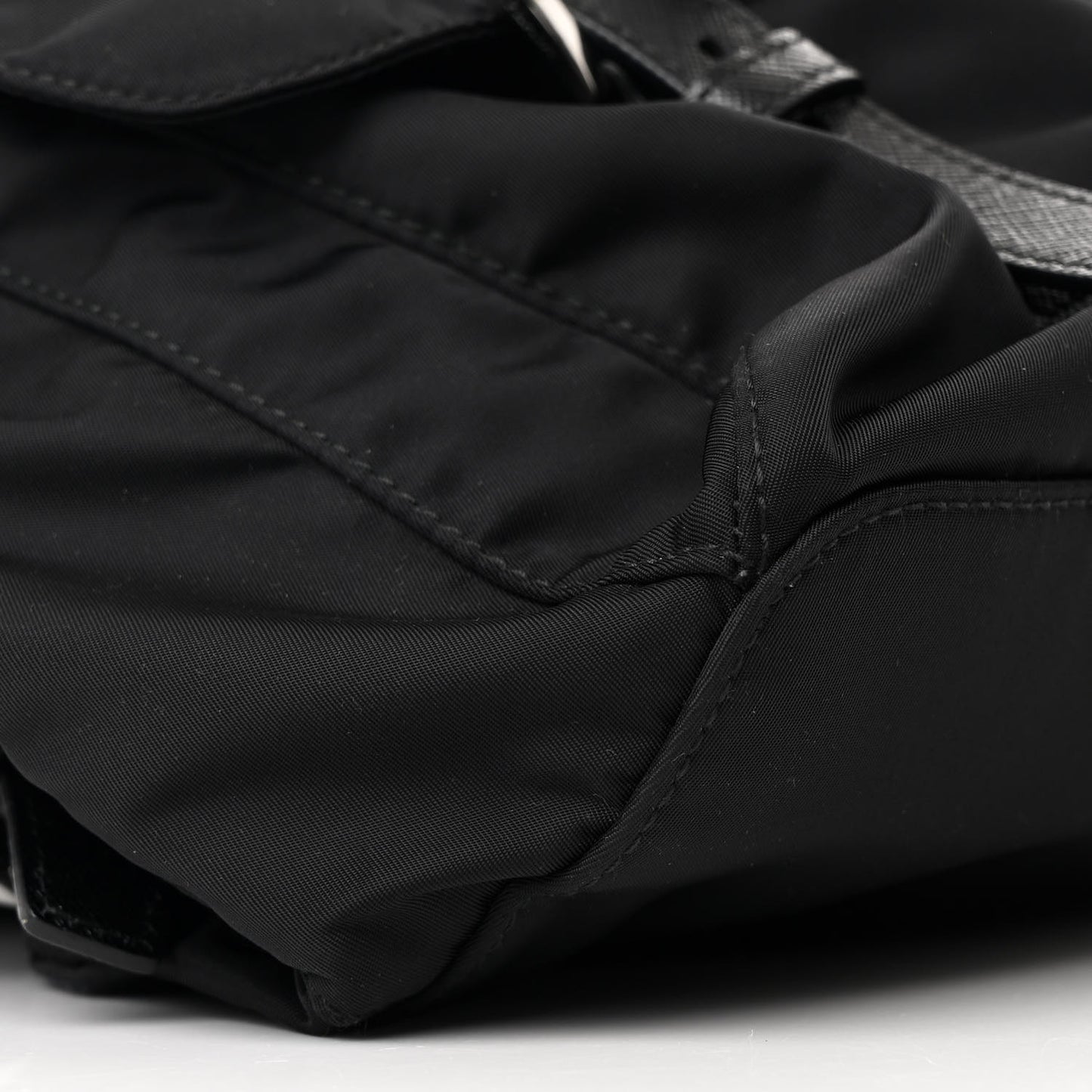 Re-Nylon Saffiano Medium Backpack Black