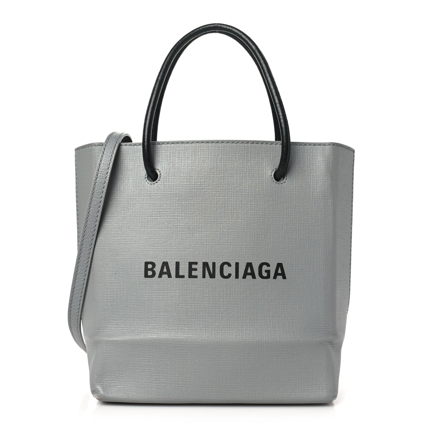 Calfskin Logo XXS Shopping Tote Gris Fossile