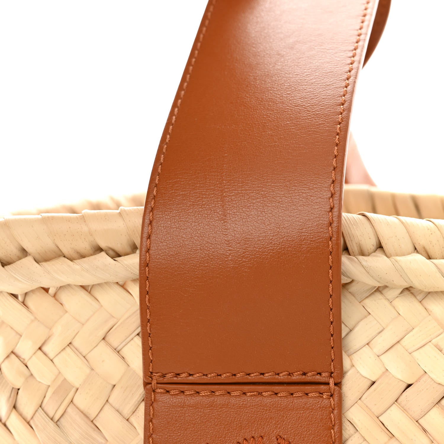 Chloe Raffia Smooth Calfskin Medium Sense Basket Caramel 12 of 12