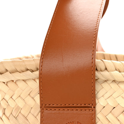 Chloe Raffia Smooth Calfskin Medium Sense Basket Caramel 12 of 12