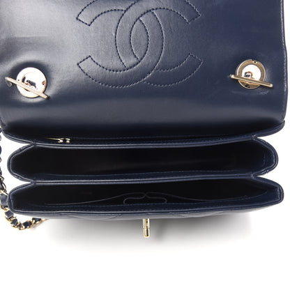 Chanel Lambskin Quilted Small Trendy CC Flap Dual Handle Bag Navy 5 of 13