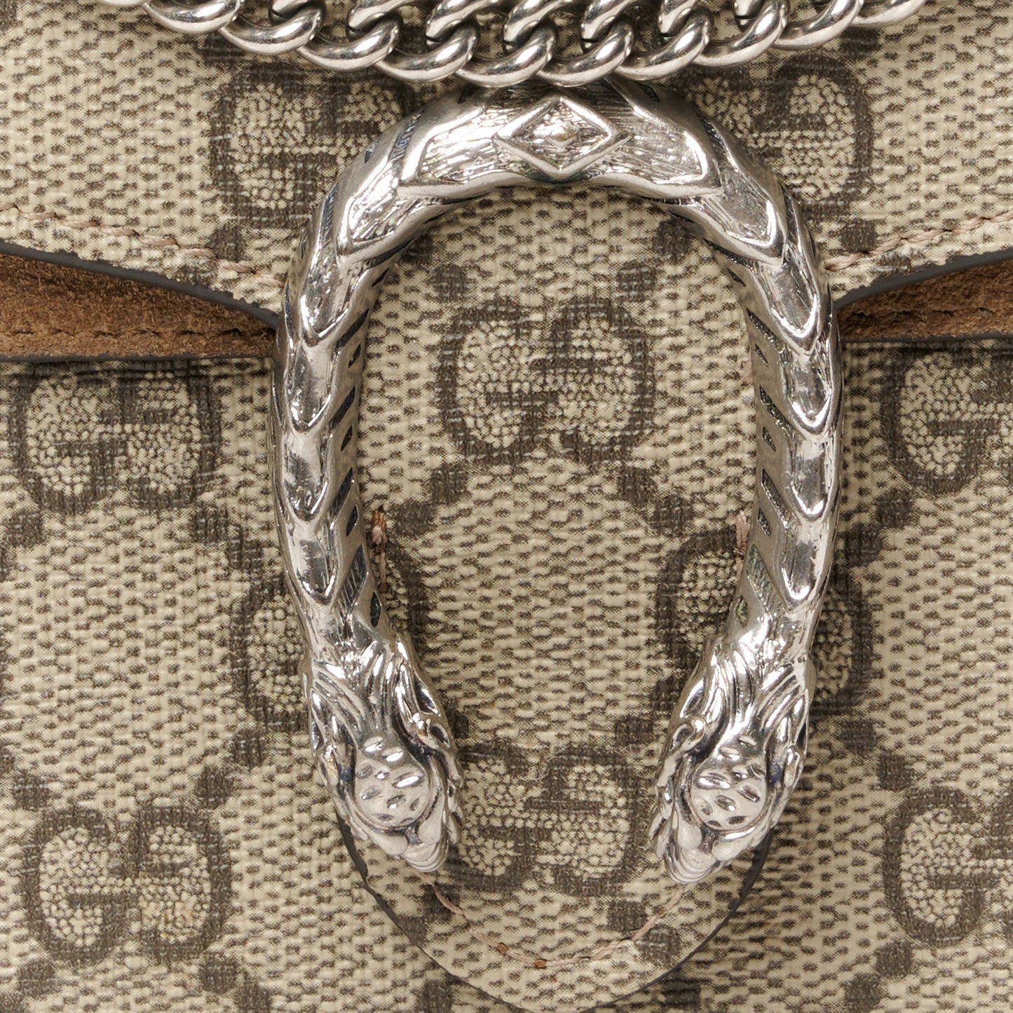 GG Supreme Monogram Super Mini Dionysus Shoulder Bag Taupe