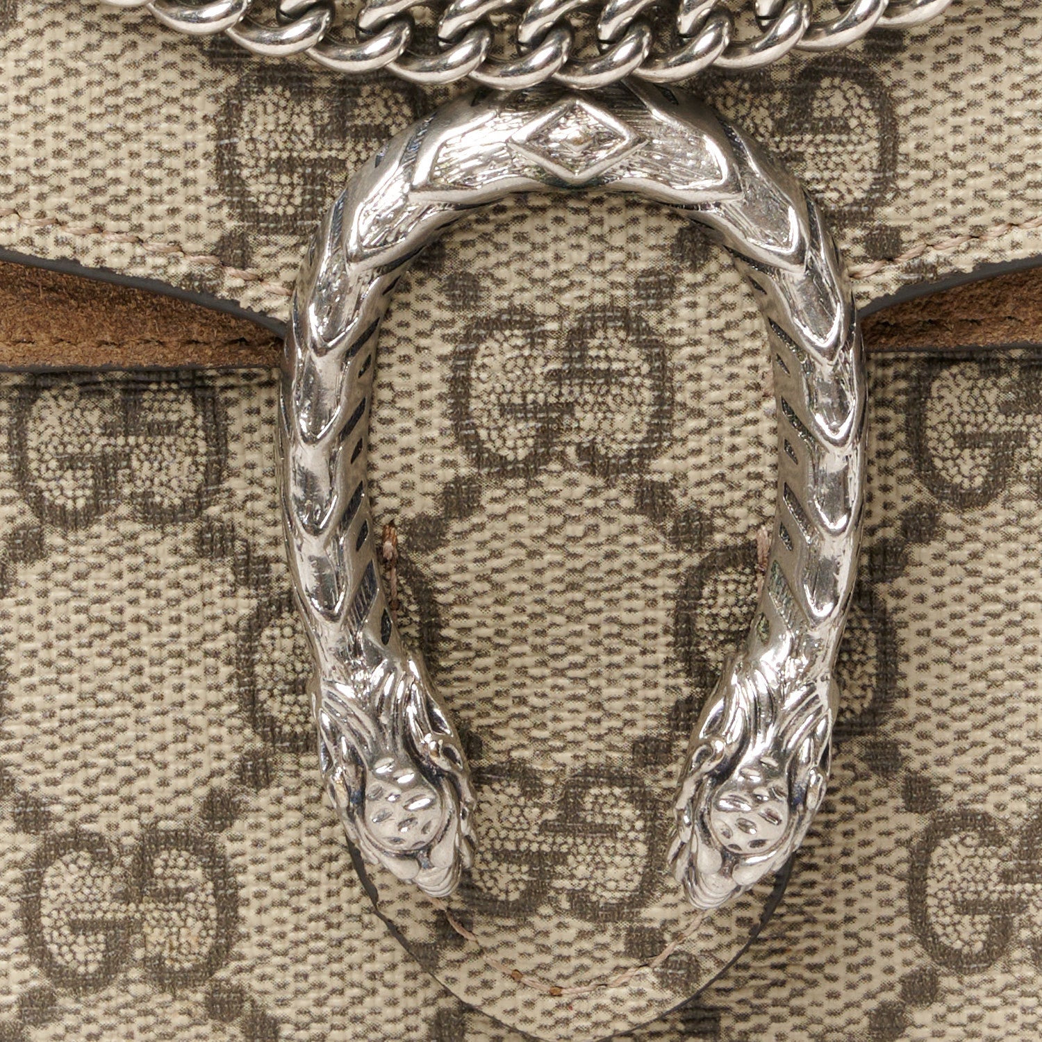 Gucci GG Supreme Monogram Super Mini Dionysus Shoulder Bag Taupe 7 of 10