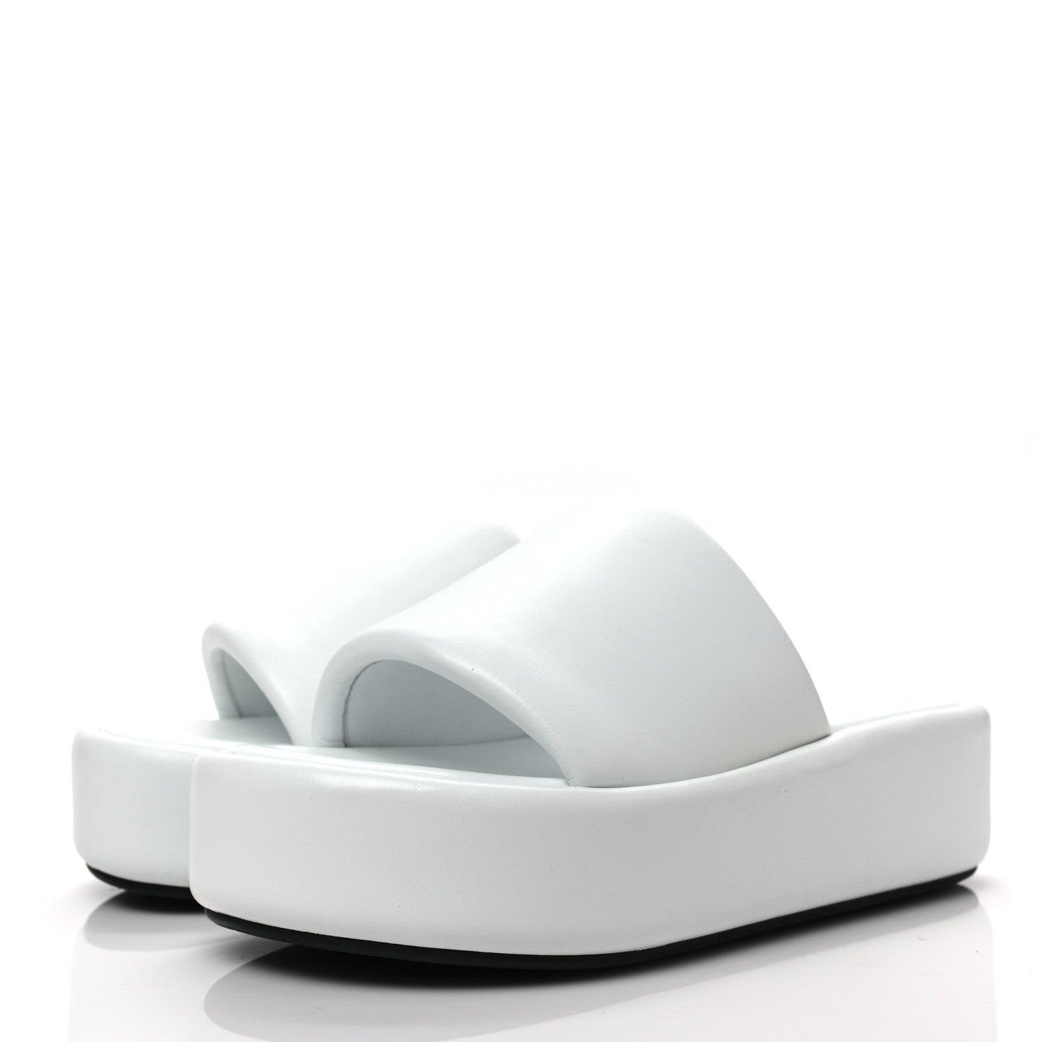 Balenciaga Smooth Nappa Logo Rise Platform Sandals 37 White Black 3 of 9