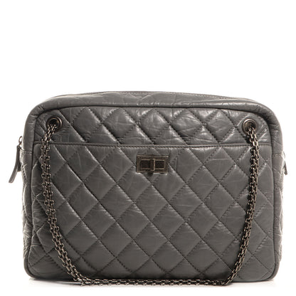 Chanel Aged Calfskin Quilted Large Reissue Camera Case Grey 1 of 7