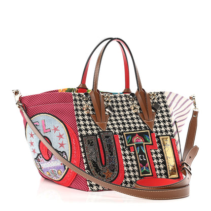 Christian Louboutin Canvas Embroidered Calfskin Caracaba Tote Multicolor 3 of 9