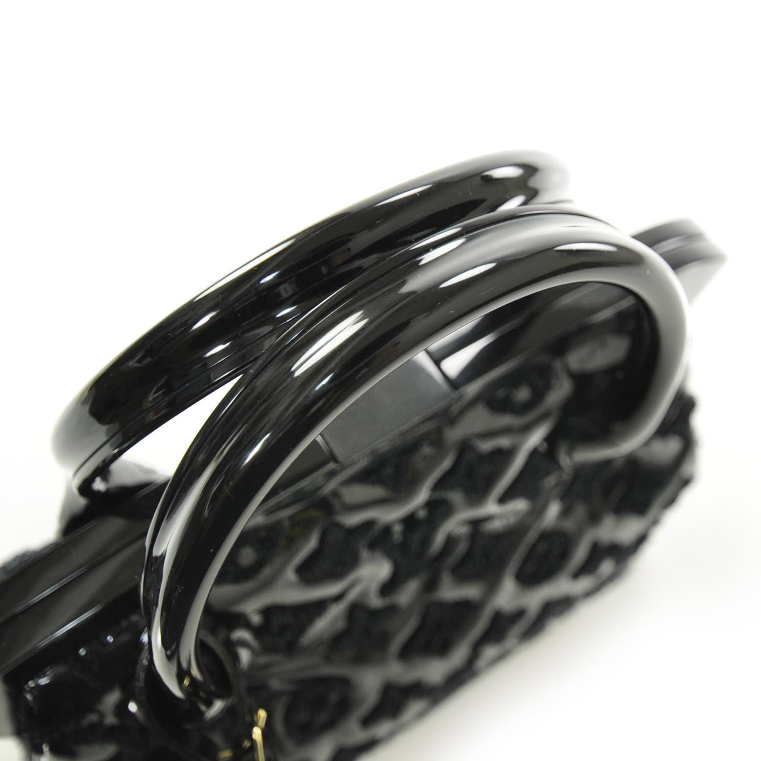 Louis Vuitton Patent Lambskin Fascination Lockit BB Black 5 of 8