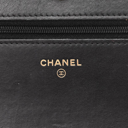 Chanel Caviar Quilted Boy Wallet On Chain WOC Black 6 of 14