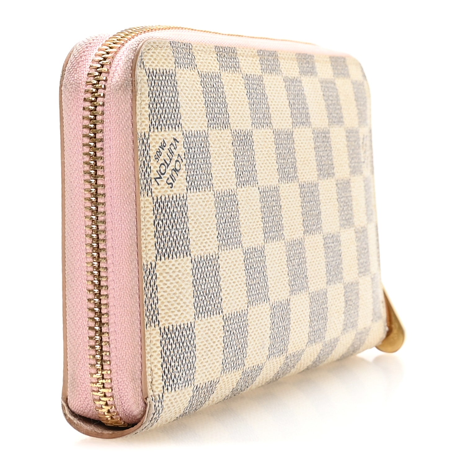 Louis Vuitton Damier Azur Zippy Wallet Rose Ballerine 3 of 8