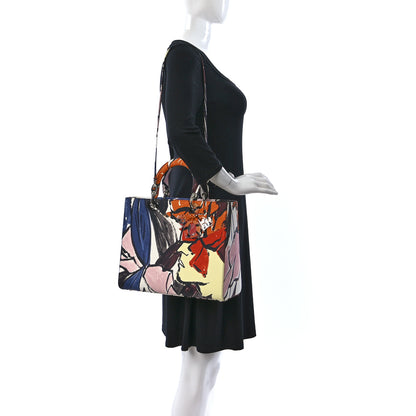 Christian Dior Canvas Graffiti Floral Printed Large Lady Dior Multicolor 2 of 9