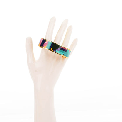Hermes Enamel Printed Wide Perspective Cavaliere Bracelet 62 2 of 4