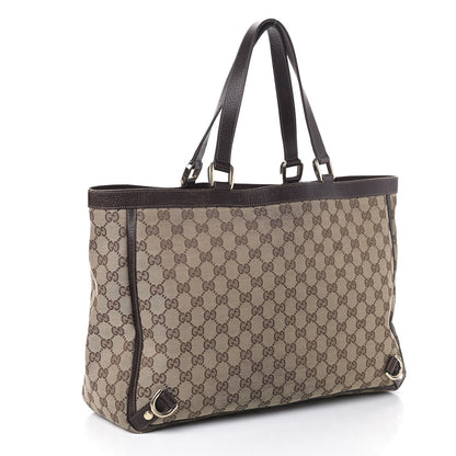 Gucci Monogram Large Abbey Tote Dark Brown 2 of 8