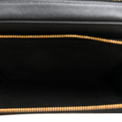 Christian Dior Grained Calfskin Caro Double Pouch Black 5 of 9