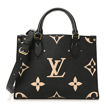 Louis Vuitton Empreinte Monogram Giant Onthego PM Black Beige 1 of 9