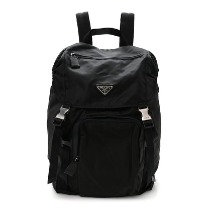 Prada Tessuto Nylon Montagna Double Buckle Backpack Black 1 of 10