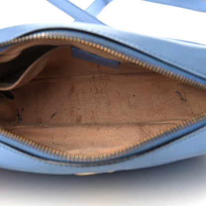 Gucci Calfskin Matelasse Mini GG Marmont Chain Shoulder Bag Clear Sky Blue 5 of 11