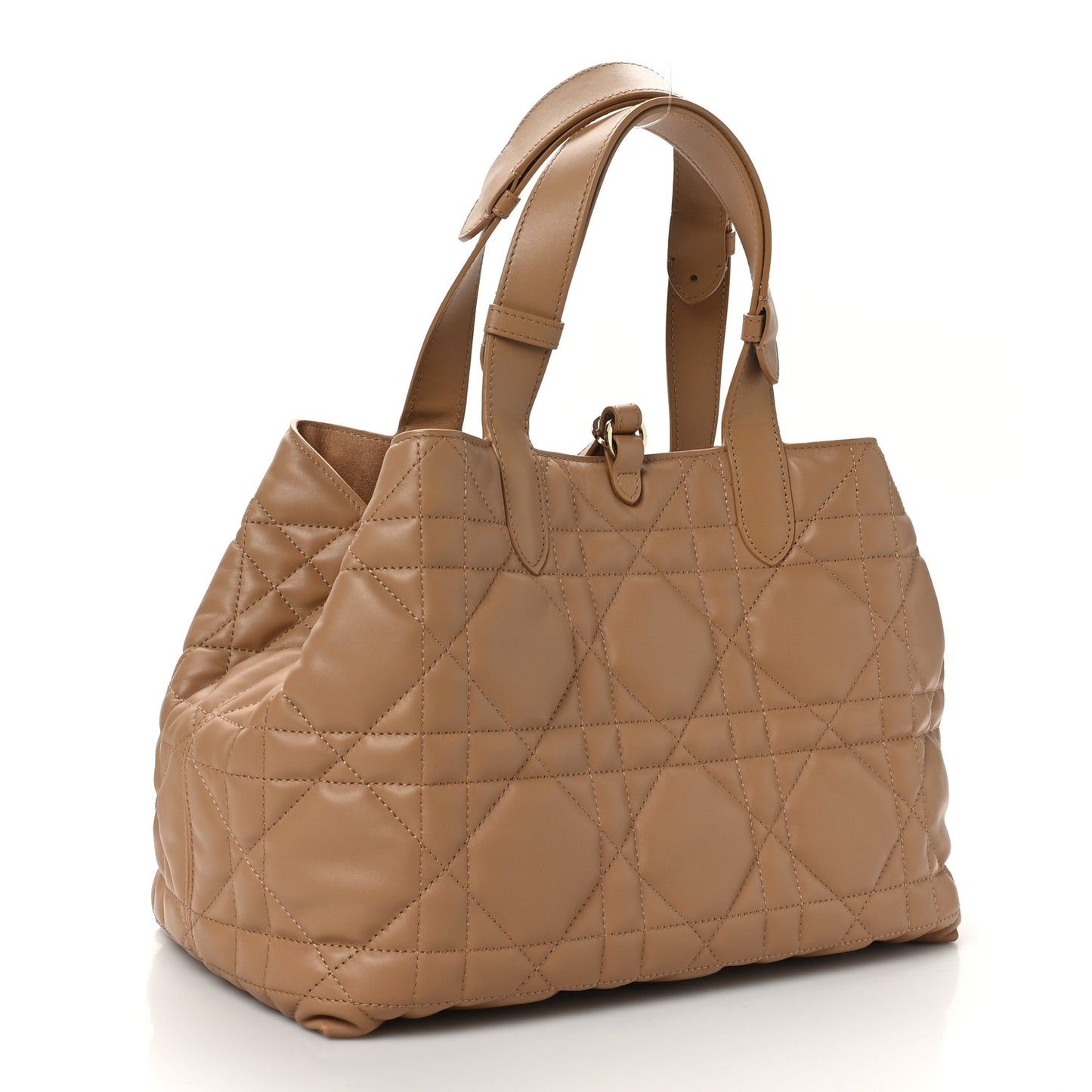 Calfskin Macrocannage Medium Toujour Powder Tan