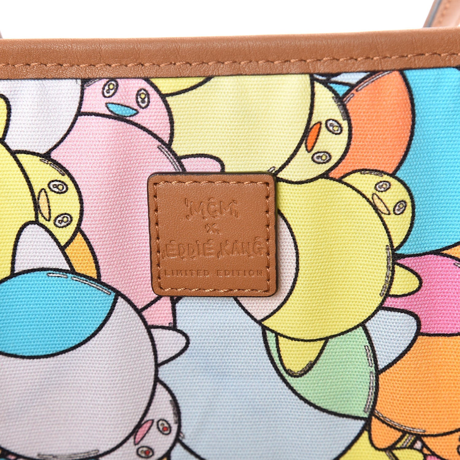 MCM X Eddie Kang Visetos Medium Reversible Shopper Tote Natural 13 of 17