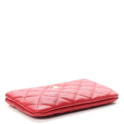 Chanel Caviar Quilted Small Cosmetic Case Red 4 of 7