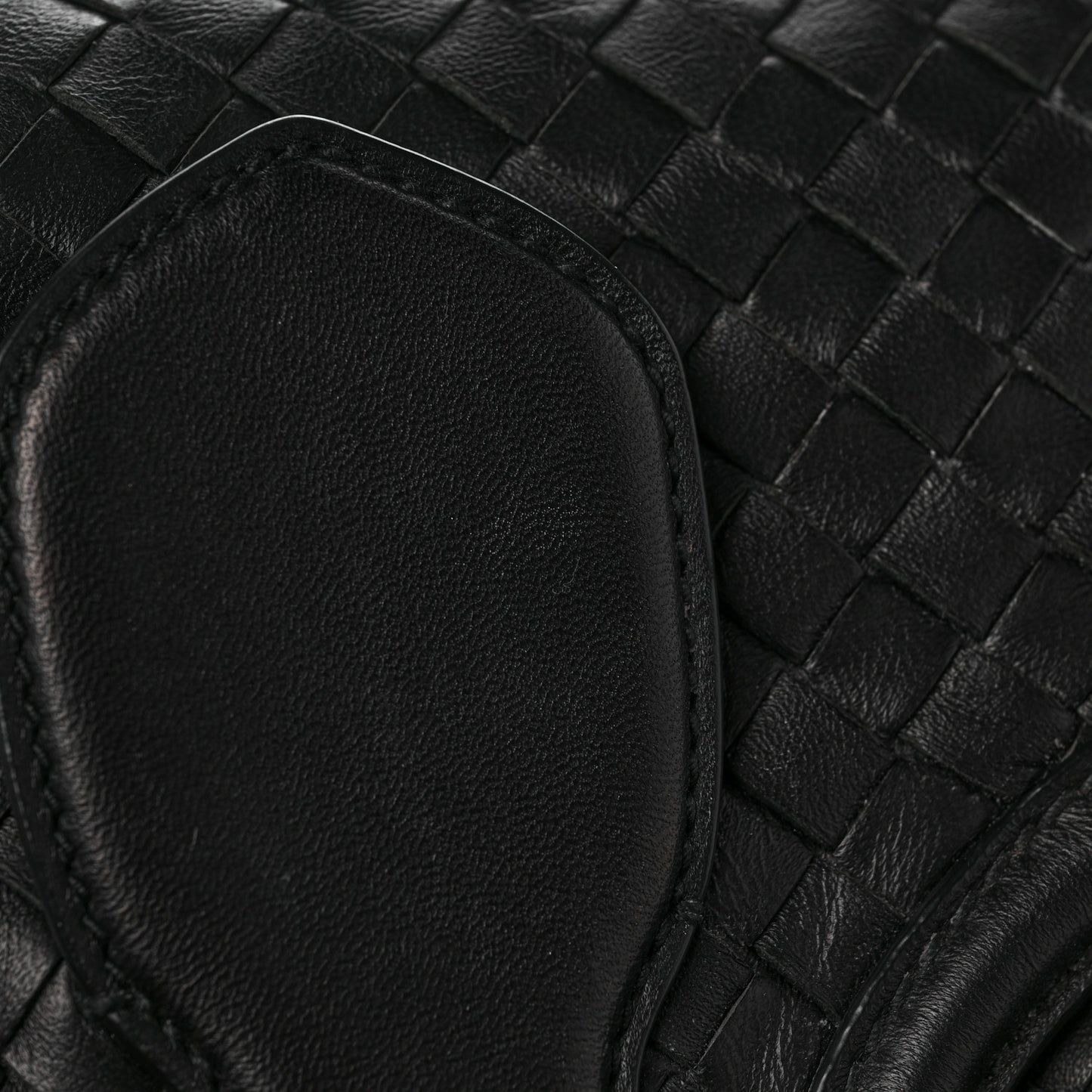 Nappa Intrecciato Rialto Shoulder Bag Black