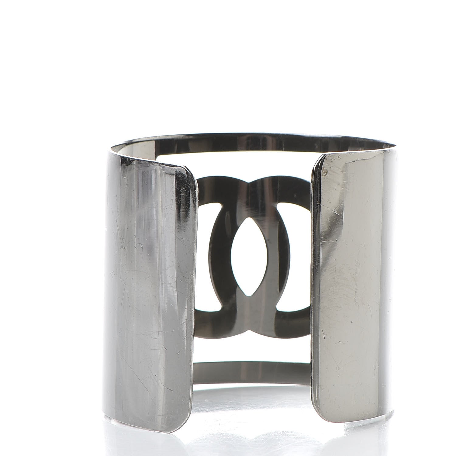 Chanel Metal CC Cuff Silver 3 of 5
