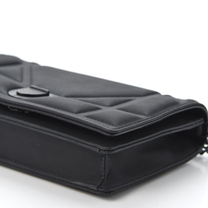 Christian Dior Ultra Matte Calfskin Diorama Wallet on Chain Pouch Black 6 of 10