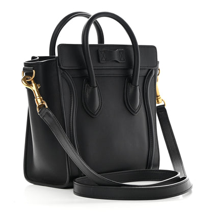 Celine Smooth Calfskin Nano Luggage Black 3 of 14