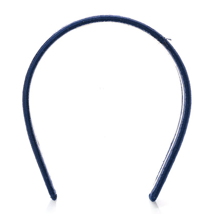 Christian Dior Canvas Embroidered Toile De Jouy Headband Blue 5 of 6