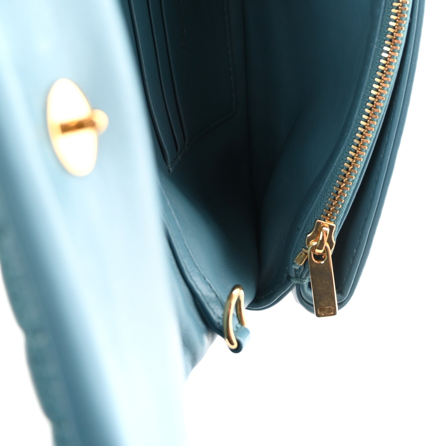 Christian Dior Calfskin Macrocannage Mini Caro Bag Horizon Blue 5 of 10