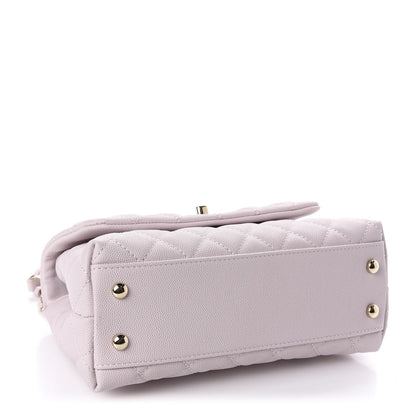 Chanel Caviar Quilted Mini Coco Handle Flap Lilas Lilac 4 of 11