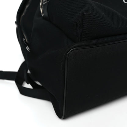 Saint Laurent Canvas Signature Embroidered City Backpack Black 6 of 8