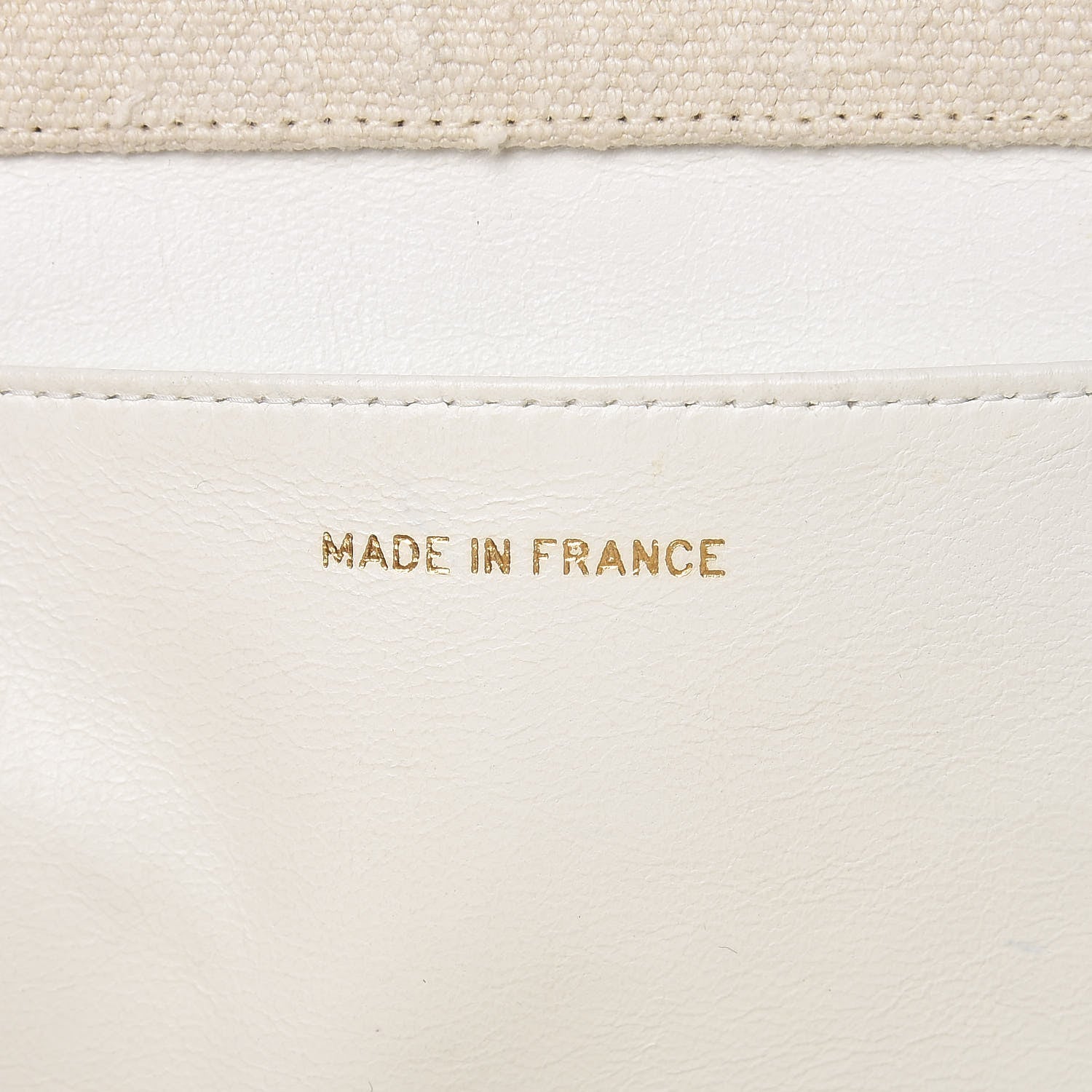 Chanel Linen Quilted CC Shopping Tote Beige 7 of 21