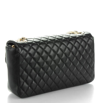 Chanel Lambskin Quilted Medium Westminster Pearl Flap Black 3 of 7