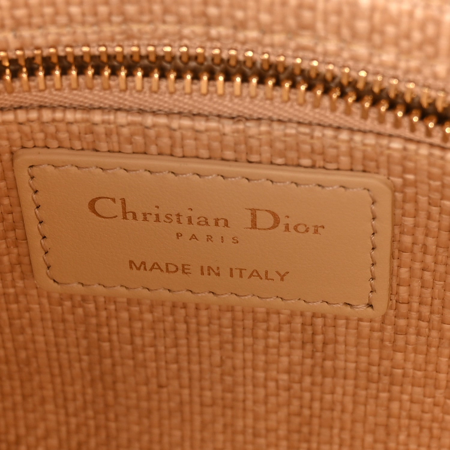 Christian Dior Raffia Woven Cannage Embroidered Mini Lady D-Lite Natural Black 6 of 10