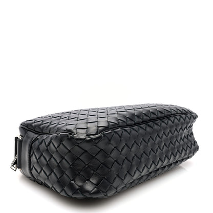 Bottega Veneta Calfskin Intrecciato Messenger Bag Black 4 of 10