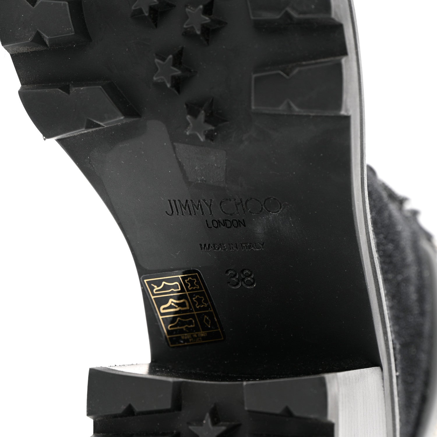 Jimmy Choo Suede Glitter Crystal Embellished Womens Eshe 65 Hiking Boots 38 Black 7 of 10