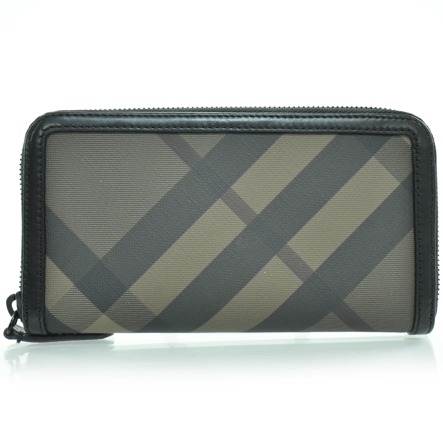 Burberry Smoked Check Zip Around Wallet 1 of 8