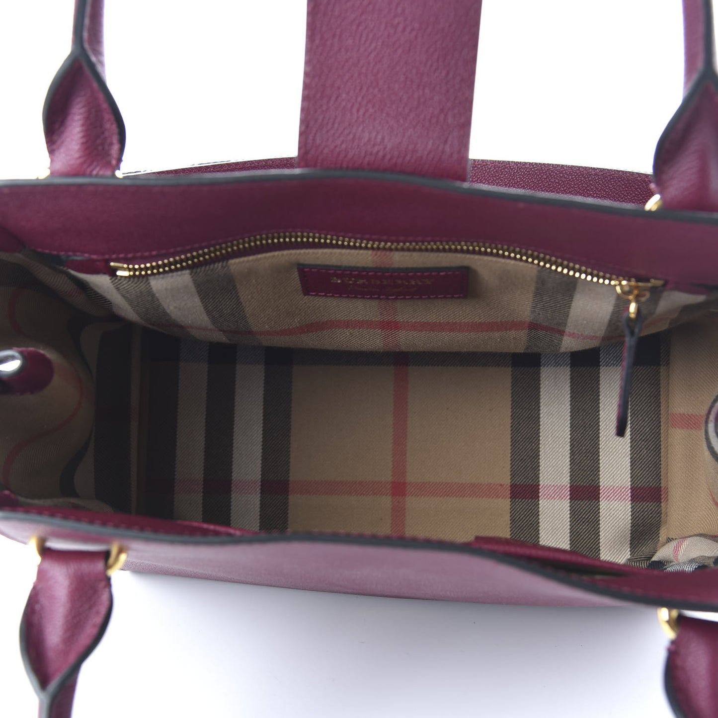 Soft Grain Medium Buckle Tote Dark Plum