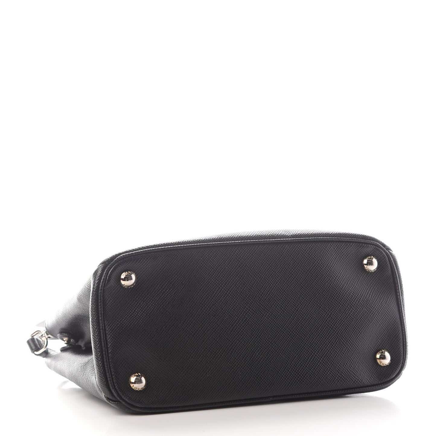 Saffiano Cuir Small Twin Tote Black
