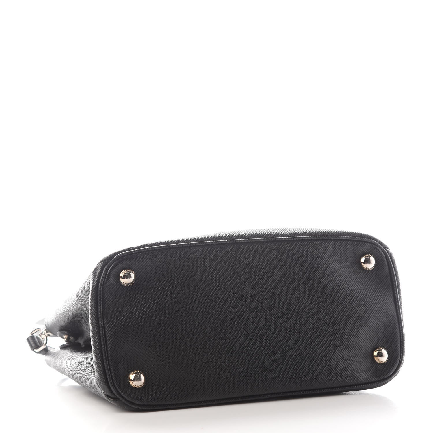 Prada Saffiano Cuir Small Twin Tote Black 3 of 9