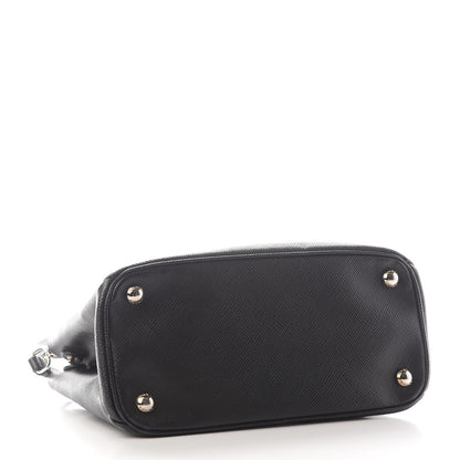 Prada Saffiano Cuir Small Twin Tote Black 3 of 9