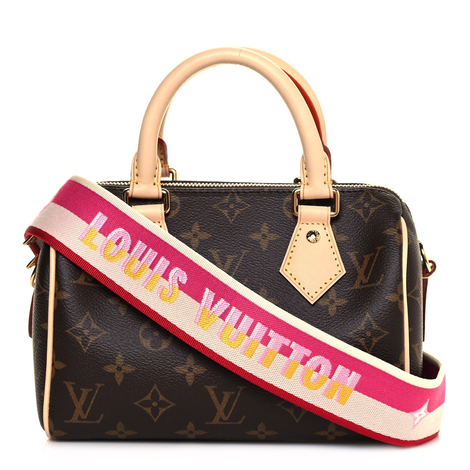 Louis Vuitton Monogram Speedy Bandouliere 20 Fuchsia 1 of 12