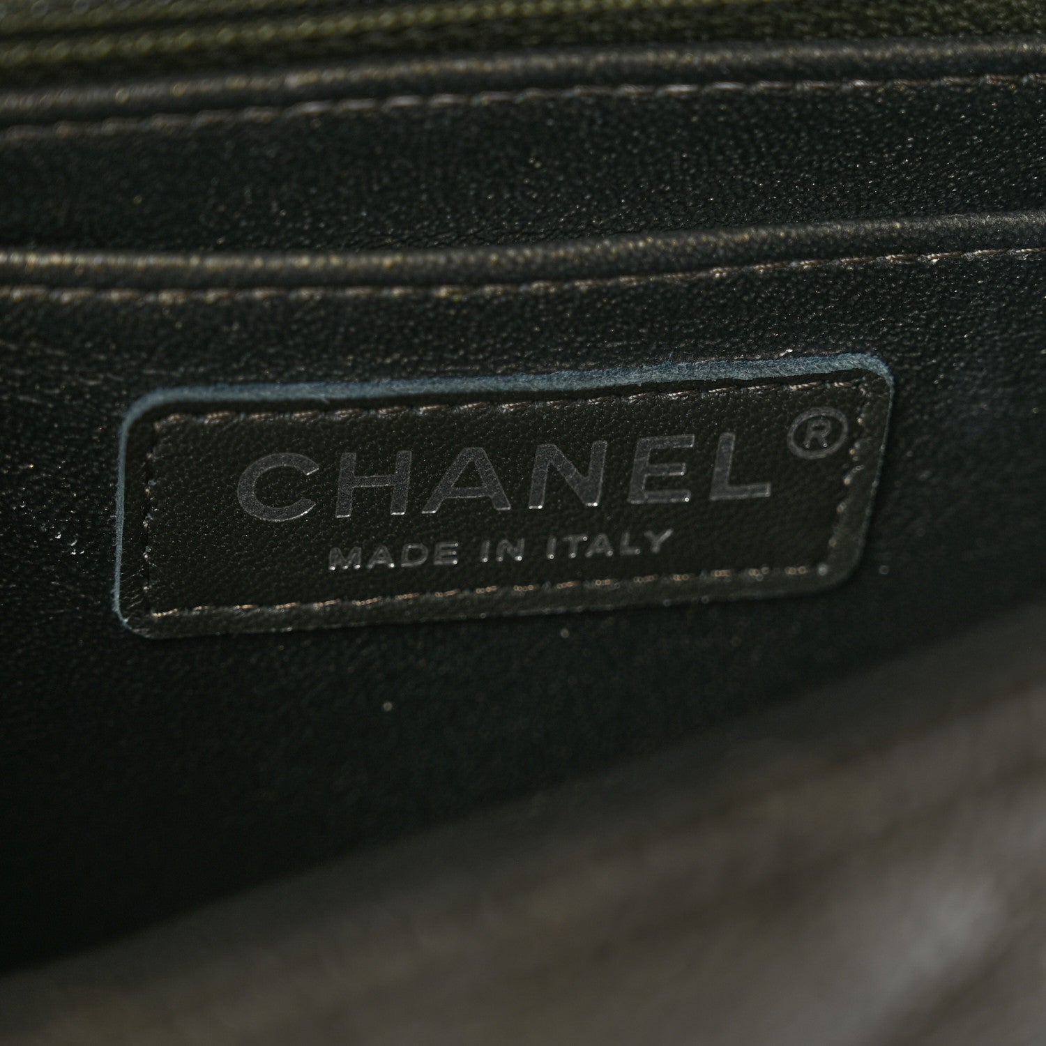 Chanel Metallic Caviar Quilted Mini Square Flap Dark Charcoal 5 of 8
